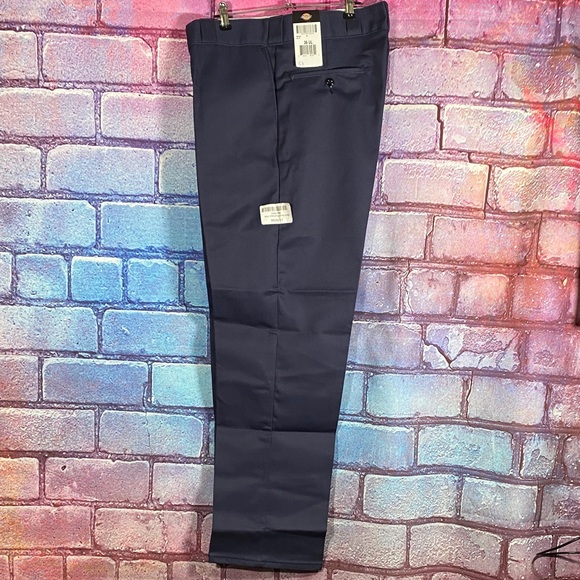 Dickies 874 Original Work Pants 36x34 Navy Blue Flat Front Straight Leg NWT - Picture 1 of 7